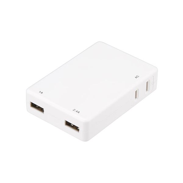 【ポイント20倍】YAZAWA 1AC2USB 3.4A ホワイト H63002UWH