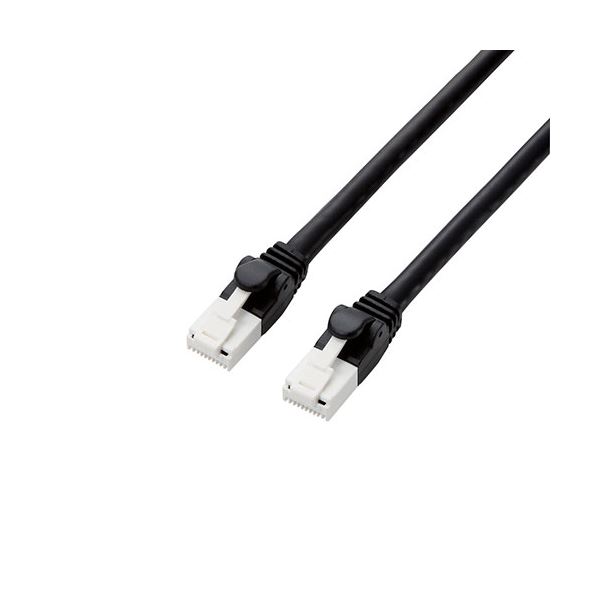 【ポイント20倍】【5個セット】 エレコム ツメ折れ防止LANケーブル(Cat6A) 2m GM-LDGPAT/BK20X5｜インテリアの壱番館