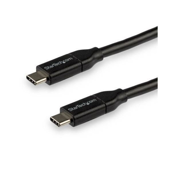 【尖んがり20倍】StarTech.com USB2.0 Type-C有線テレビ 給電申し受ける相応う TypeC（雄）-TypeC（雄） 3m 黒いことUSB2C5C3M 1本