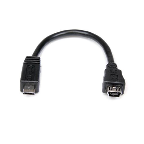 【ポイント20倍】（まとめ） StarTech.com microUSB変換ケーブル 15cm microUSB（オス）-MiniUSB（メス） ブラックUUSBMUSBMF6 1本 【×5セット】