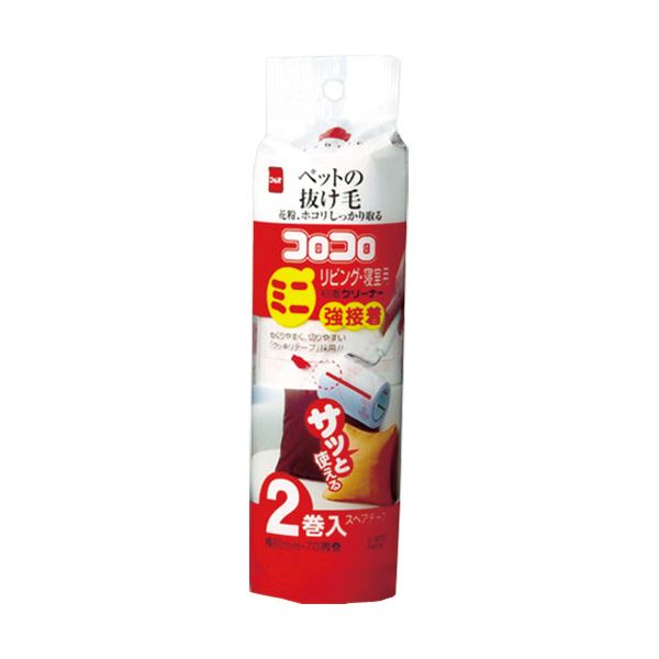 【ポイント20倍】（まとめ）ニトムズ コロコロ スペアテープ ミニリビング・寝室用 強接着 C0270 1パック(2巻)【×5セット】