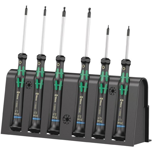 WERA ヴェラ 6本組 精密用 いじり止め トルクスドライバーセット ラック付 118156 工具 ツール DIY 作業工具 道具