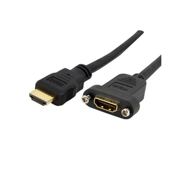 【尖んがり20倍】（まとめ） StarTech.com ハイスピードHDMI有線テレビ 91珊 雄-刃針 黒いこと HDMIPNLFM3 1本 【×3書き割り】