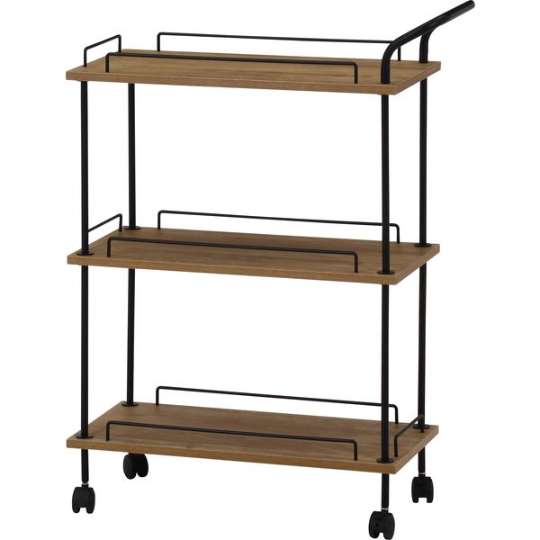 【マラソンでP最大49倍】ツイストロック キッチンカート OAK NA オークナチュラル 組立品【代引不可】
