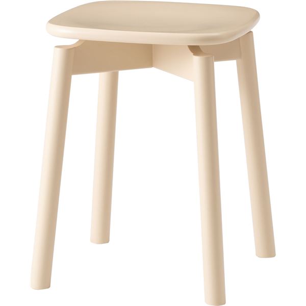 【ポイント20倍】スツール 約幅34.8×奥行34.8×高さ45cm アイボリー 木製 天然木 腰掛け椅子 置台 インテリア家具 リビング家具