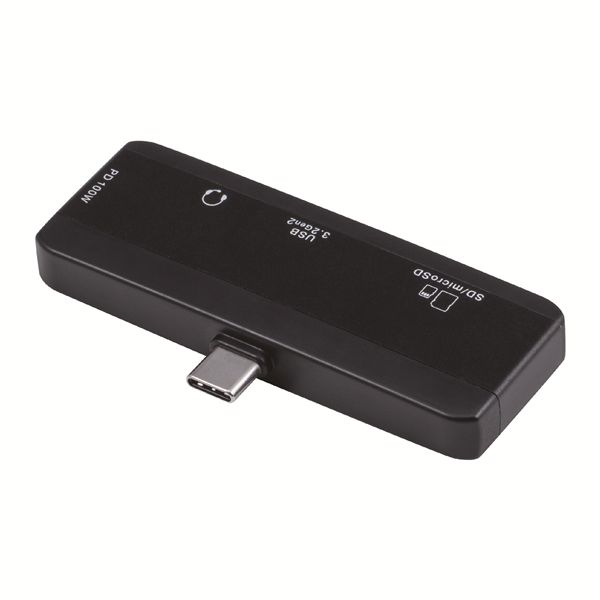 【マラソンでP最大49倍】Digio2 Type-C USB3.2Gen2+2.0 2ポートコンボハブ SDCRW／3.5mm4極付 COM-C3SD152BK 7,144円