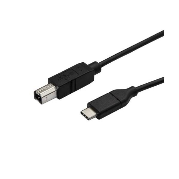 【尖んがり20倍】StarTech.com USB2.0 印刷工有線テレビ 印字機B（牡）-TypeC（牡） 3m 黒いこと USB2CB3M1本