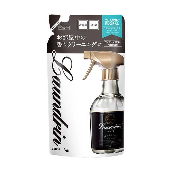 【ポイント20倍】（まとめ） ネイチャーラボランドリン ファブリックミスト クラシックフローラル 詰替 320ml 1個 【×3セット】