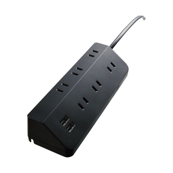 【ポイント20倍】トップランドUSB付きレイアウトタップ 6個口 ブラック 1.5m TPL615-BK 1個