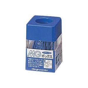 【ポイント20倍】(業務用20セット)ミツヤ MGボックス/ゼムクリップケース 【カラークリップ25g付き】 角型 マグネット内蔵 MB-250V 青