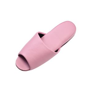 【百貨店SALEでP最大限度47倍】（まとめ）抗菌ビニールなめし革調家庭用スリッパ（前開き） サクラ色 30足