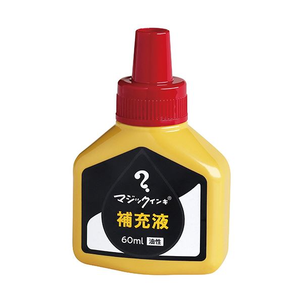 【尖んがり20倍】(まとめ）寺西舎密学 神通力インク用付け足しインク60ml 赤 MHJ60J-T2 1本【×10仕掛ける】