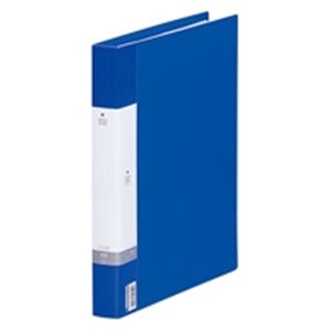 【マラソンでP最大49倍】(業務用3セット) LIHITLAB 名刺ホルダー/名刺ファイル 【A4/500枚収容 30穴】 リングタイプ ヨコ入れ G8802-8 青