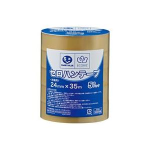 【クーポン配布中】（まとめ）ジョインテックス セロハンテープ24mm×35m5巻 B640J【×10セット】