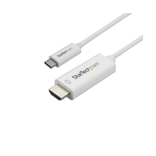 【尖んがり20倍】StarTech.com USB TypeC-HDMI取り替えっこ有線テレビ 4K／60サイクル 白いこと 1m CDP2固定ディスク1MWNL1本
