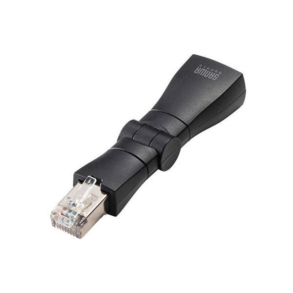 【マラソンでP最大49倍】サンワサプライ RJ-45 回転式アダプタ Cat6A STP ADT-RJ6A-3D