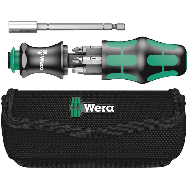 【尖んがり20倍】WERA ヴェラ 6点組 １番ウッドビット書き割り 差込6.35粍 クラフトフォームビットホルダー・納める合財袋付 134491