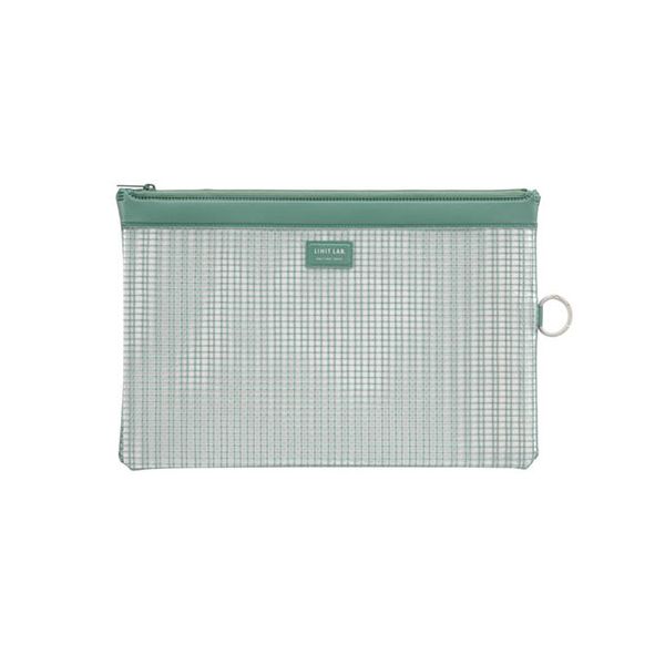 【マラソンでP最大49倍】【5枚セット】 LIHIT LAB. ハーフウェイ メッシュ B5サイズのクリアケース コピー用紙約150枚程度を収納 オリーブ F245-OLX5