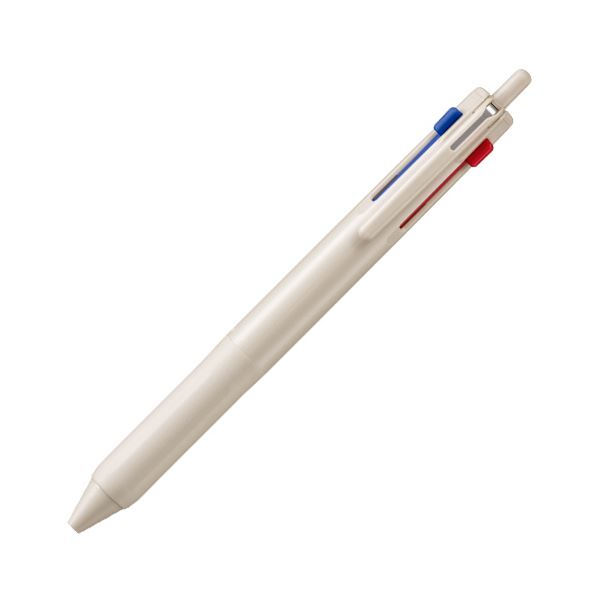 【ポイント20倍】（まとめ）三菱鉛筆 ジェットストリーム3色ボールペン 0.5mm （軸色：グレージュ） SXE350705.37 1本【×10セット】