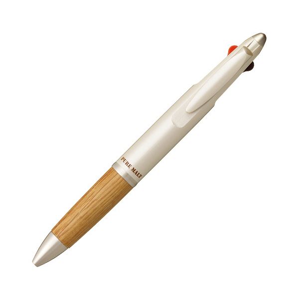 【ポイント20倍】（まとめ） 三菱鉛筆多機能ペン ピュアモルト 0.7mm （軸色：ナチュラル） MSXE310050770 1本 【×2セット】