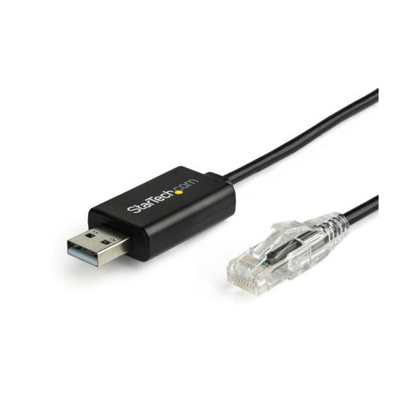 【尖んがり20倍】StarTech.com RJ45-USB Cisco取り替えっこコンソール有線テレビ 1.8m 黒いこと ICUSBROLLOVR1本