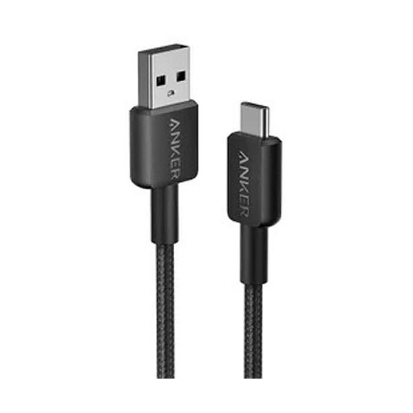 【マラソンでP最大49倍】（まとめ） アンカージャパン ANKER 322 USB-C＆USB-A ケーブル（USB2.0対応） 0.9m ブラック A81H5N11 1本 【×2セット】