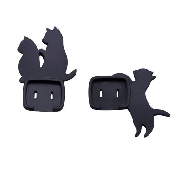 【ポイント20倍】【10セット】 スマイルキッズ ねこのコンセントカバー2個組 ねこB AKN-18BX10