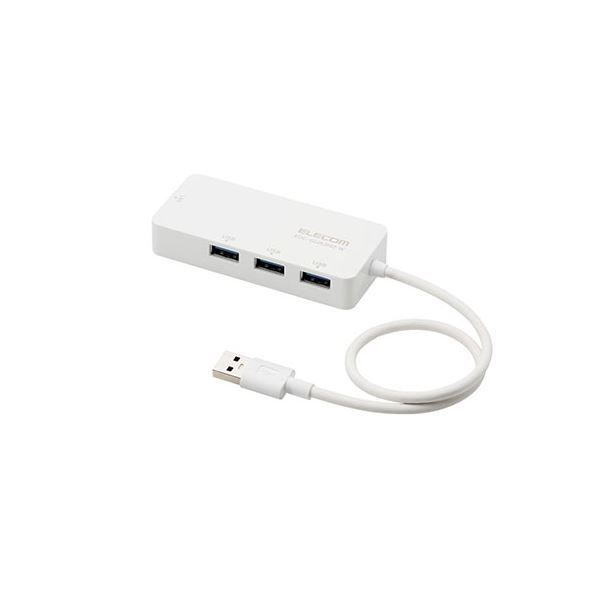 【マラソンでP最大49倍】エレコム USB-A 1Gbps有線LANアダプター(USBハブ付き)(白) EDC-GUA3H2-W