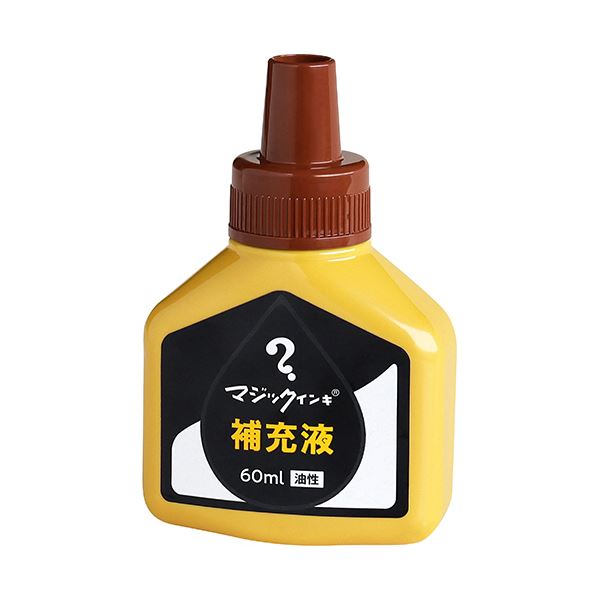 【尖んがり20倍】(まとめ）寺西舎密学 神通力インク用付け足しインク60ml 茶 MHJ60J-T6 1本【×10仕掛ける】