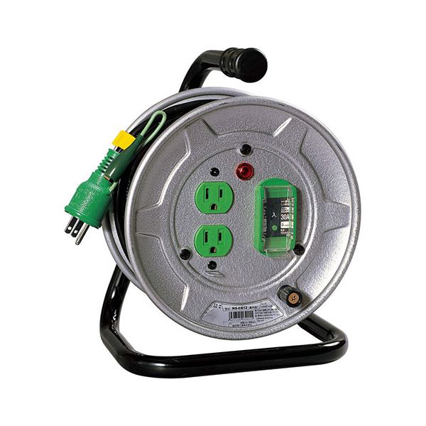 日動加工 吊りひも木管 100V 屋内用 短絡防御すること専用ブレーカー付 10m しろがね色 NICHIDO-NS-EB12