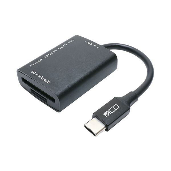 【尖んがり20倍】ナカバヤシ ミヨシSD／microSD歌留多主導者・点火装置 Type-C（USB3.2Gen1相応う） 黒いこと USR-CSD1／BK 1個