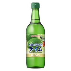 【ポイント20倍】【まとめ買い】ポッカサッポロ お酒にプラス ライム 540ml 瓶 12本入り（1ケース）【代引不可】