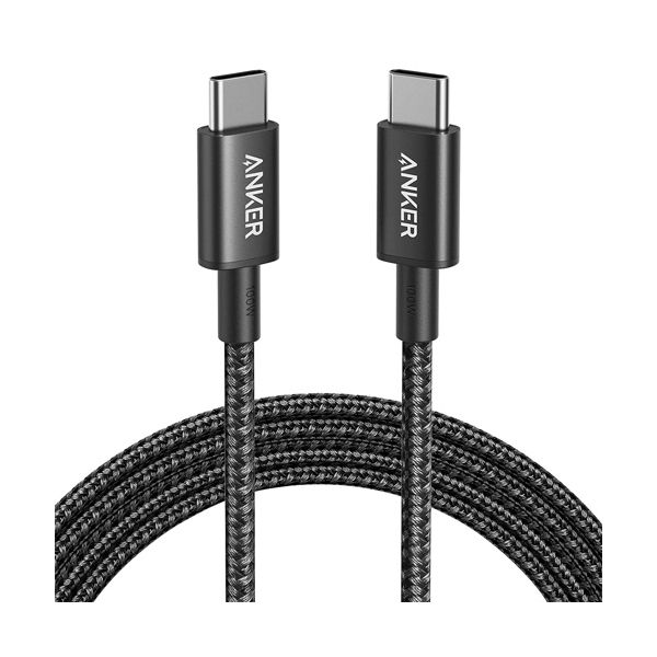 【マラソンでP最大49倍】アンカージャパン ANKER 333 高耐久ナイロン USB-C＆USB-C ケーブル 1.8m ブラック A8757511 1本