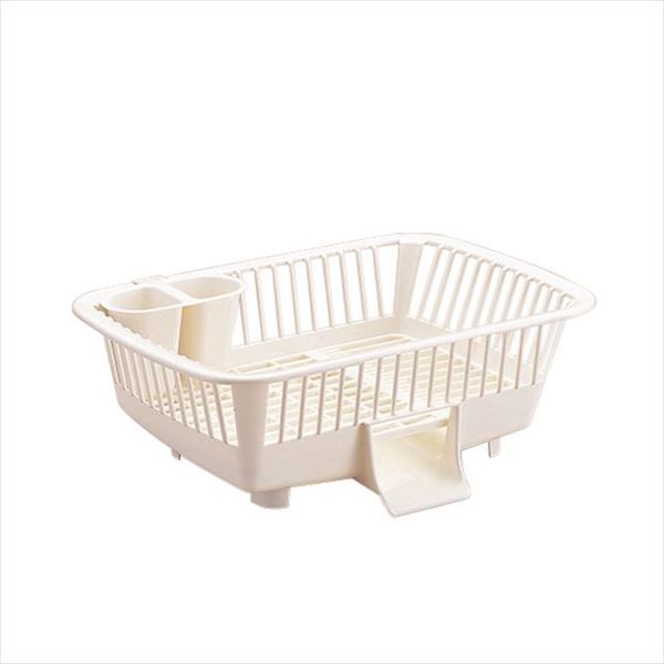 【ポイント20倍】水切りラック/キッチン用品 【たて置きタイプ】 約445×320×155mm 箸立て付き 『ウォータースルーバスケット』