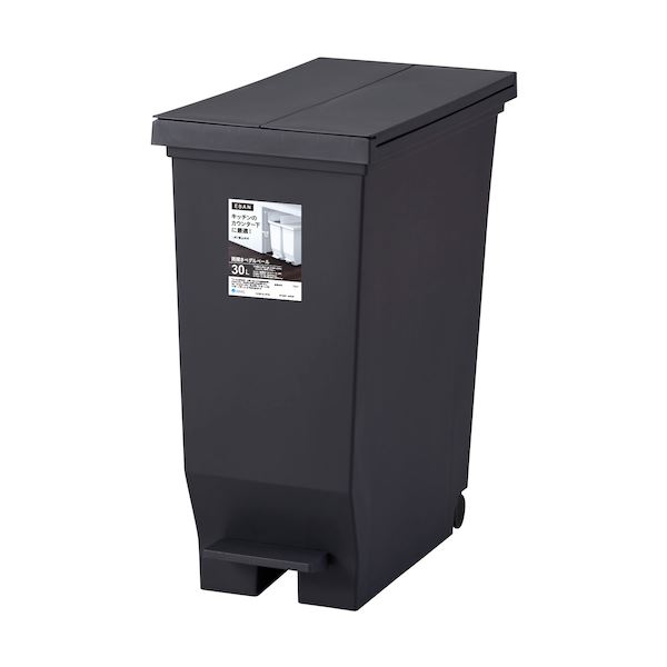 【ポイント20倍】【2個セット】 アスベル エバン 両開きペダルペール 30L ブラック A6303