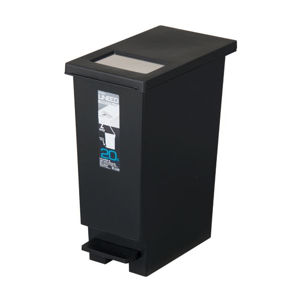 【尖んがり20倍】（まとめ） 新輝合成 ユニードプッシュ＆ペダル 20L 黒いこと zzds-988-980-7 1個 【×3書き割り】