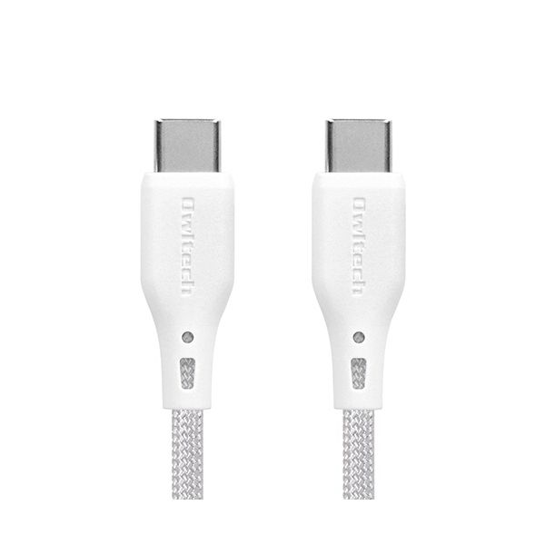 （まとめ） オウルテック 磁力でまとまるマグネットケーブル Type-C to Type-C PD60W充電 ホワイト 1.0m OWL-CBMGCC10-WH1本 【×2セット】
