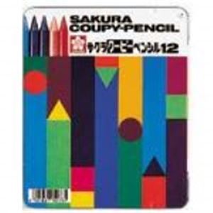 【尖んがり20倍】（まとめ）桜クレパス クーピーペンシル FY12 12色 缶入 【×5仕かける】