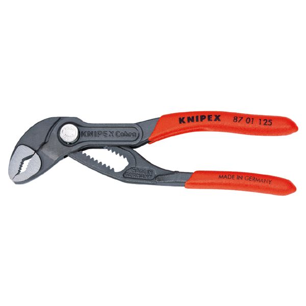 KNIPEX クニペックス コブラ ウォーターポンププライヤー 滑り止めプラスチックコーティング 全長125mm 8701-125 工具 ツール