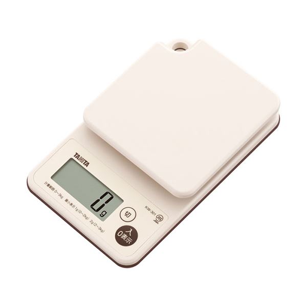 【クーポン配布中】タニタ 洗えるデジタルクッキングスケール3kg アイボリー KW-301-IV