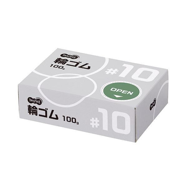 【ポイント20倍】（まとめ）TANOSEE 輪ゴム #10 100g1箱【×10セット】