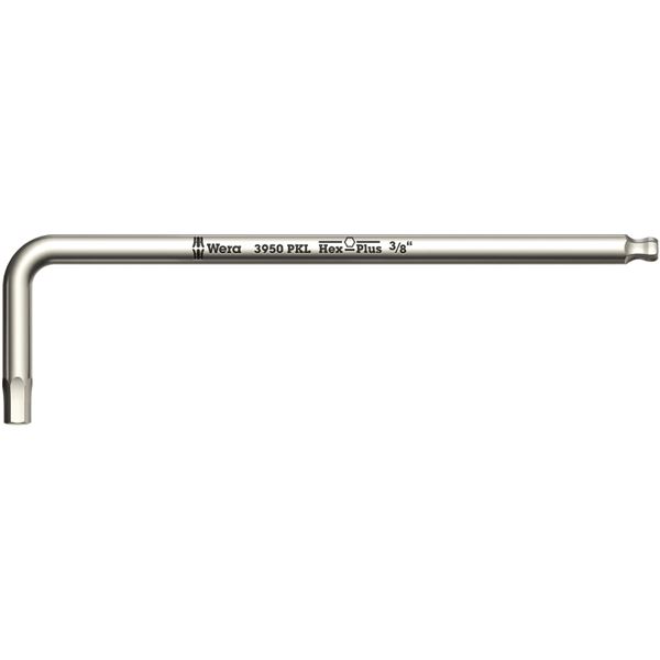 【ポイント20倍】WERA ヴェラ ボール付ヘックスプラス L型レンチ ステンレス製 インチサイズ 対辺寸法3／8inch 全長224mm 022718