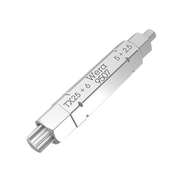 【ポイント20倍】WERA ヴェラ 六角穴付きネジ・トルクスネジ用 4 in 1 ドライバービット 差込6.35mm 刃先サイズ2.5・5・6mm・TX25 全長37mm 073202