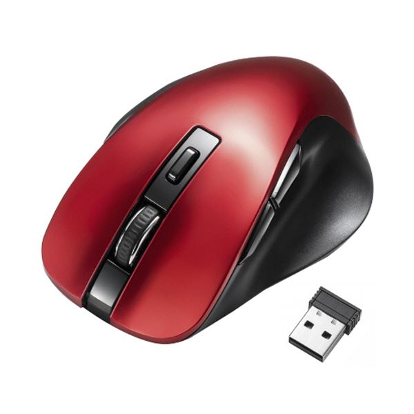 【ポイント20倍】（まとめ） サンワサプライワイヤレスブルーLEDマウス（5ボタン） レッド MA-WB518R 1個 【×3セット】 15,820円