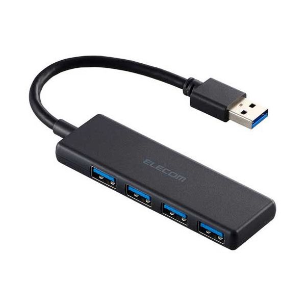 【マラソンでP最大49倍】USBハブ4ポート3.0対応 U3H-H040BK