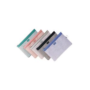 【尖んがり20倍】(お役目用10仕掛ける) LIHITLAB メッシュ入れもの/薄型合切袋 【B5】 ファスナー印字機 マチなし F-245 サクラ色サクラ色
