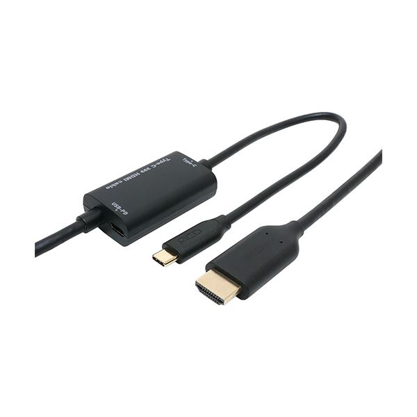 【尖んがり20倍】ナカバヤシ ミヨシPD相応うType-C to HDMI有線テレビ 1.5m USD-PFH15／BK 1本