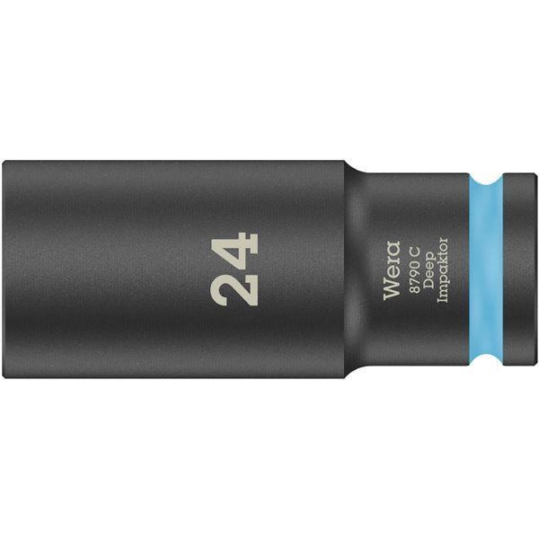 【尖んがり20倍】WERA ヴェラ 差込角1／2SQ HEXディープインパクトソケット 大きさ24粍 全長83粍 004839