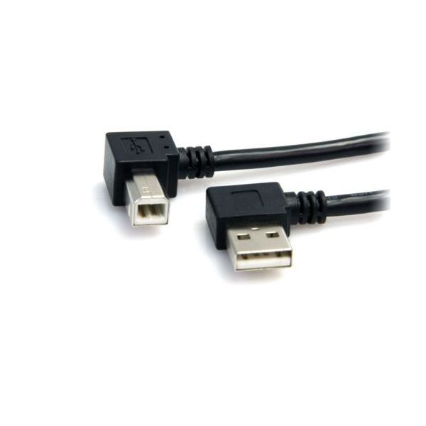 【尖んがり20倍】（まとめ） StarTech.com USB2.0有線テレビ 90珊 Type A（L型）雄-B（L型）雄 黒いこと USB2HAB2RA31本 【×5書き割り】