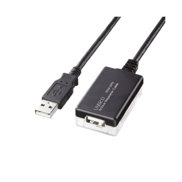 【尖んがり20倍】サンワサプライ 12m押しひろげるUSBリピーターケーブルKB-USB-R212N